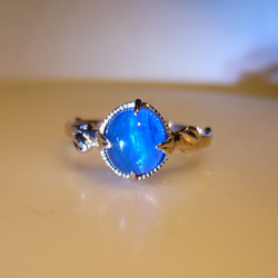 Sold 「S様オーダーメード　ブルーアパタイトキャッツアイの指輪」 3枚目の画像