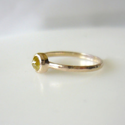 ナチュラルダイアモンドの指輪(イェロー)　 3枚目の画像