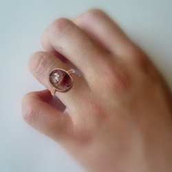 アメジストルチルクォーツの指輪 3枚目の画像