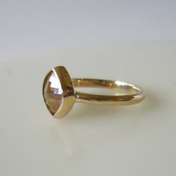 Y様専用　ナチュラルダイヤモンドの指輪(オレンジブラウン) 3枚目の画像