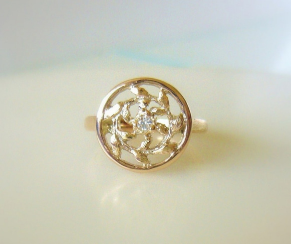 Spiral Leaf & Diamond Ring Ⅰ 1枚目の画像