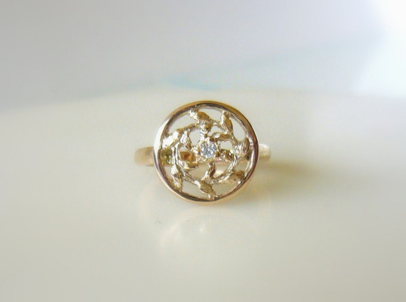 Spiral Leaf & Diamond Ring Ⅰ 4枚目の画像