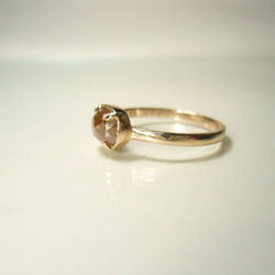 天然ダイアモンドの指輪(オレンジブラウン) 4枚目の画像