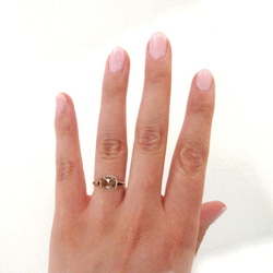 天然ダイアモンドの指輪(オレンジブラウン) 5枚目の画像