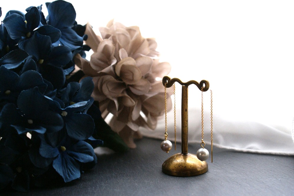 あこや真珠アメリカンピアス「豊受大神-Ise-」（316L）