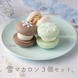 雪マカロン3個入り（トゥンカロン・クリスマス） その他お菓子
