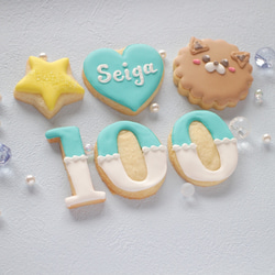【100日祝いセット】アイシングクッキー 4枚目の画像