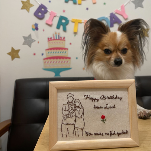 オーダーメイド】刺繍 うちの子ボード 記念日 ウェルカムボード その他