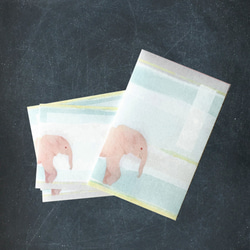 ポチ袋　メッセージカード　子ゾウのマーチ 1枚目の画像