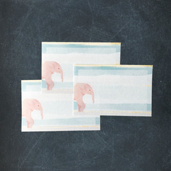 ポチ袋　メッセージカード　子ゾウのマーチ 3枚目の画像