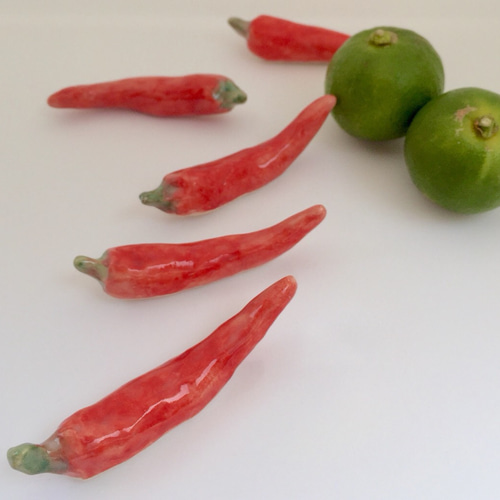 新品 箸置き 唐辛子 唐辛子 箸置き 6色セット 赤とうがらし 激辛 辛い 青色唐辛子 和