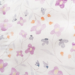 漂亮的紫羅蘭花圖案春面罩 手工縫製 蓬鬆柔軟的雙層紗布放鬆 第6張的照片