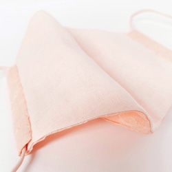 精緻的Hanamoyou棉質蕾絲口罩柔軟的嬰兒粉紅色手工縫製輕薄舒適穿著 第5張的照片