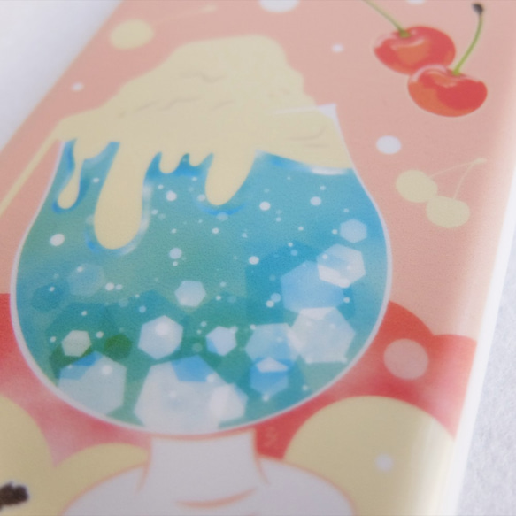 スマホケース iphone Android ほぼ全機種対応【クリームソーダ ピンク】 2枚目の画像