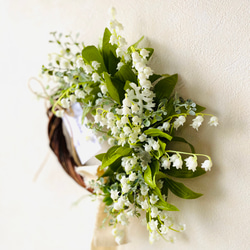 再販　すずらんのリース　結婚祝い　プレゼント　誕生日　ウェディング　プレゼント　アーティフィシャルフラワー　　 5枚目の画像