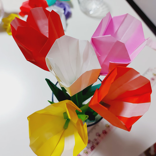 ちゅうりっぷの花束 立体折り紙 アートフラワー Ma chérie 通販