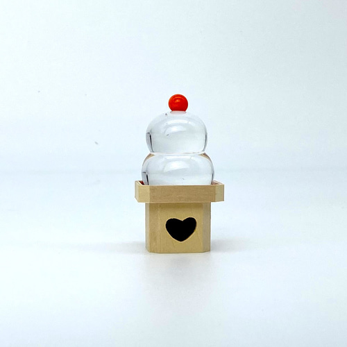 ミニミニ鏡餅 ミニミニ三宝付き 鏡餅 glass cacha 通販 12815349