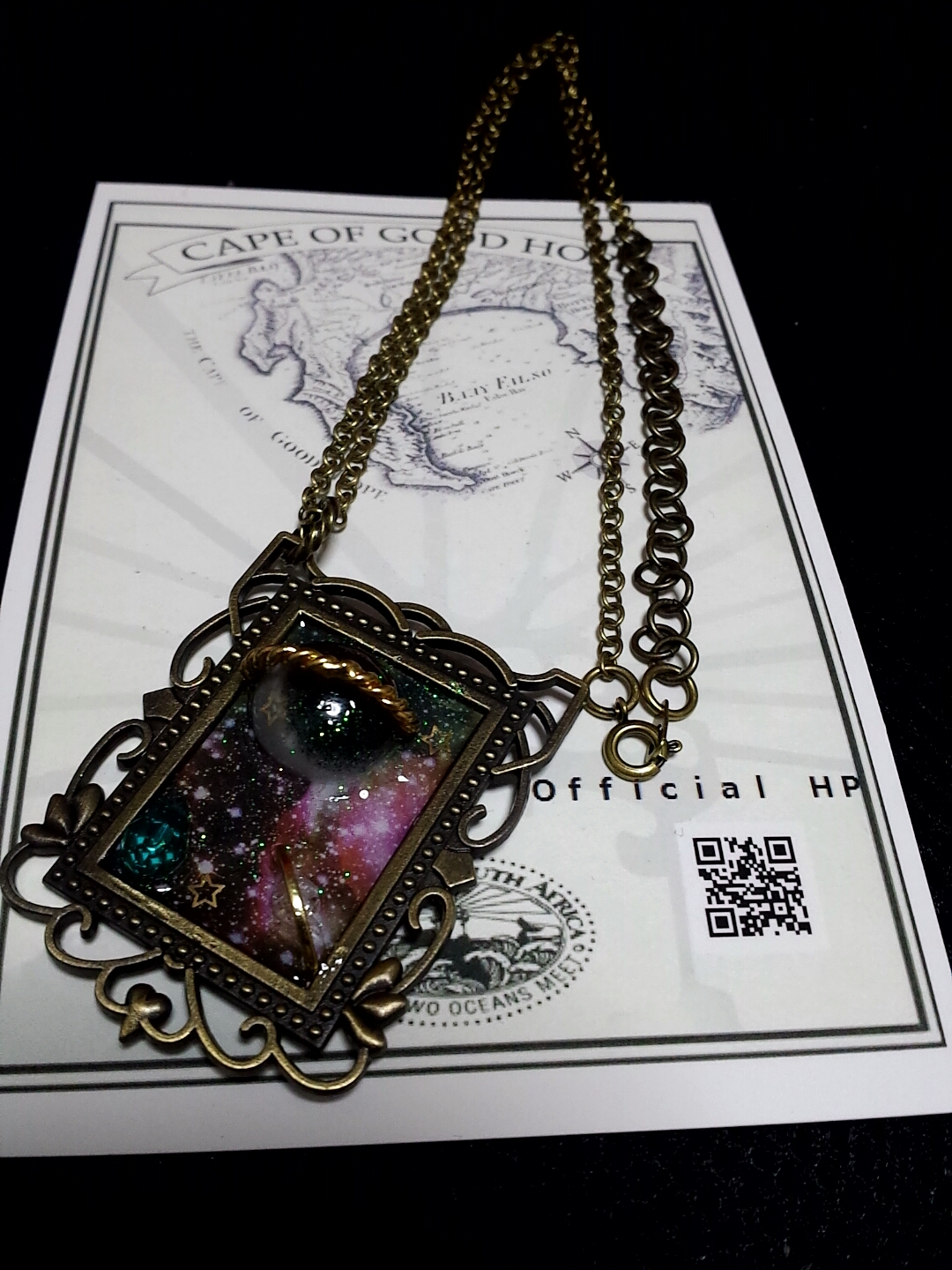 宇宙アンドロメダフレームネックレス