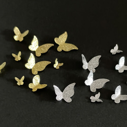 3Dメタルパーツ　蝶々2色アソートセットB(ケース入り)★レジン＆ネイルに使える封入素材 1枚目の画像