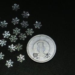 メタルパーツ　雪の結晶H（シルバー30枚セット）★レジン＆ネイルに使える封入素材 2枚目の画像