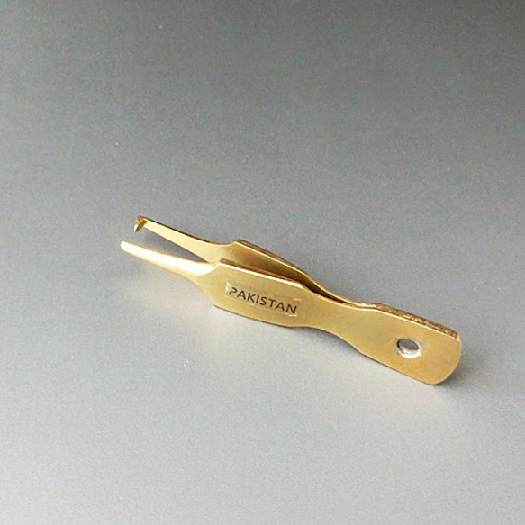 スプリットリング ピンセット(ゴールド）★二重丸カンを爪を傷めず簡単に扱うことができます！！ 1枚目の画像