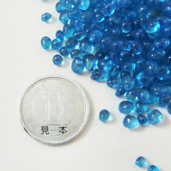 粒つぶガラスの封入パーツ20ｇ（セルリアンブルー）★レジン＆ネイルに使える封入素材 3枚目の画像