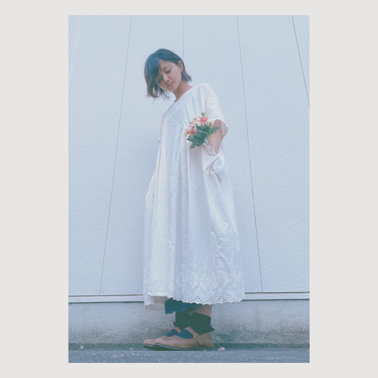 レース編みワンピ