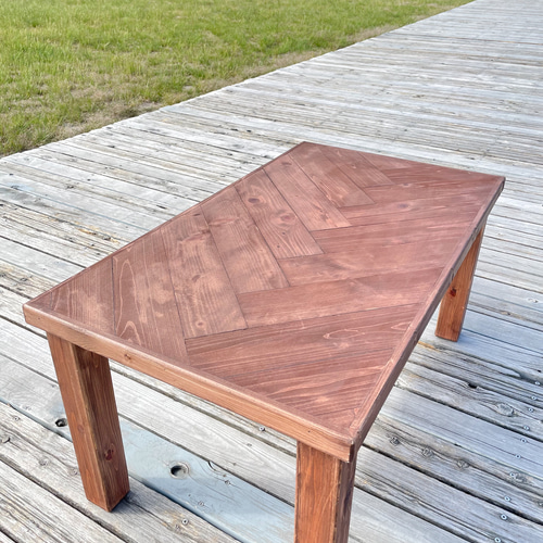 お試し価格】ヘリンボーン ヘリンボーンテーブル ローテーブル  