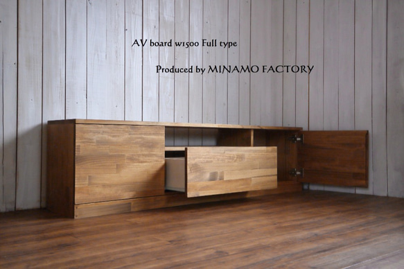 140cm 動画あり☆うれしい機能付き扉＋引き出し！　テレビボード 3枚目の画像