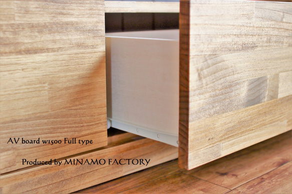 140cm 動画あり☆うれしい機能付き扉＋引き出し！　テレビボード 4枚目の画像