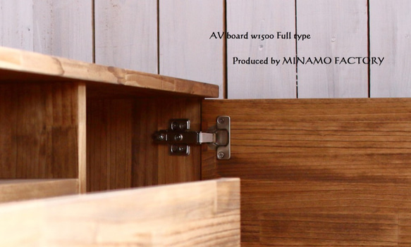 140cm 動画あり☆うれしい機能付き扉＋引き出し！　テレビボード 5枚目の画像