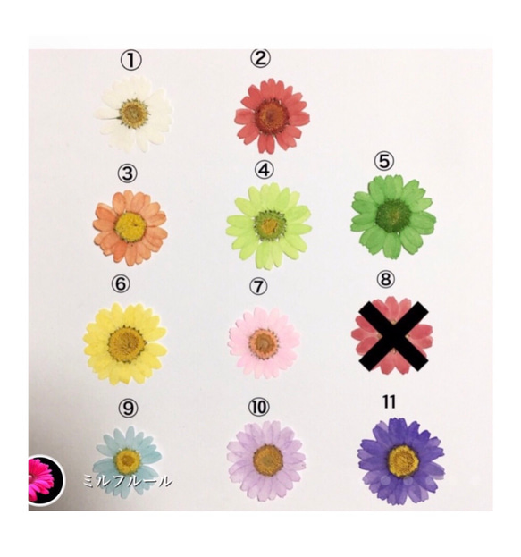 花色16色から選べます（イニシャルはオプション）♡ 押し花スマホケース 押し花ケース　ペイントスマホケース 6枚目の画像