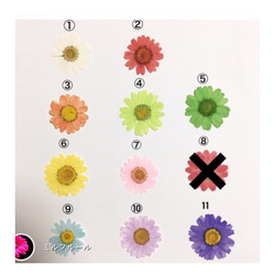 各花色変更・パール花をストーンに変更できます♡ ペイントスマホケース　押し花ケース　全機種対応 6枚目の画像