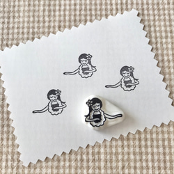 消しゴムはんこ ハワイ スタンプ⌄̈⃝ ハワイのアオウミガメ ホヌ（亀）の消しゴムはんこ