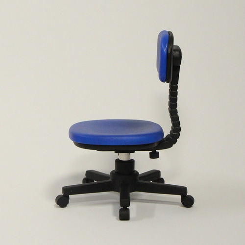ミニチュアオフィスチェア（ブルー） 椅子（チェアー