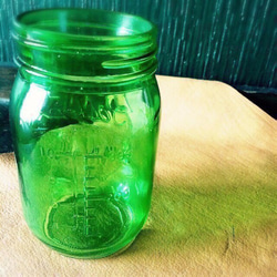 罐子燈 - 玻璃瓶檯燈 - 綠色 第4張的照片