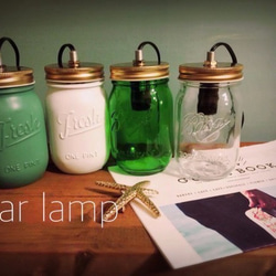 罐子燈 - 玻璃瓶檯燈 - 綠色 第5張的照片