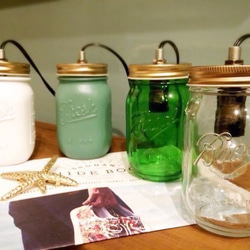 罐子燈 - 玻璃瓶檯燈 - 清除 第5張的照片