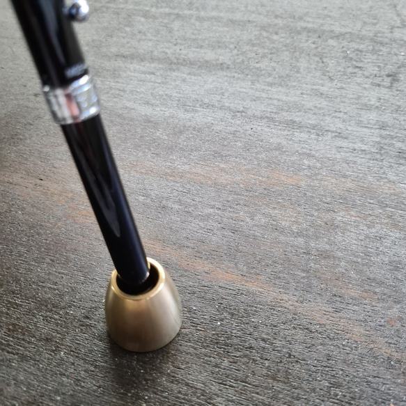 【コロナ対策】ペンスタンド 真鍮 １本タイプ ペン立て ペンケース 金属 3枚目の画像