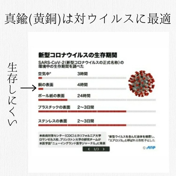 【 抗菌 】【 愛知県製 】マスクスタンド 真鍮  3本 マスク ケース カバー アクセサリー ネックレス kmetal 10枚目の画像