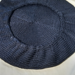 　受注製作の　シルクベレー帽子　黒 3枚目の画像