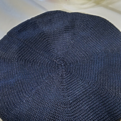 　受注製作の　シルクベレー帽子　黒 2枚目の画像