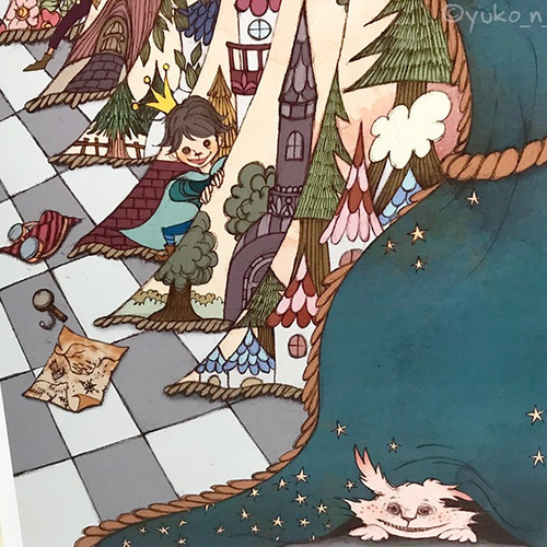 ハンドメイド　アート掛軸リバーシブル　オリジナルイラスト 0_514bdb11e617d7d25b1da0bed9e0