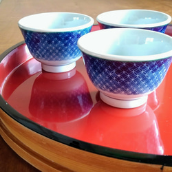 七宝紋　煎茶碗〈濃紺〉 1枚目の画像