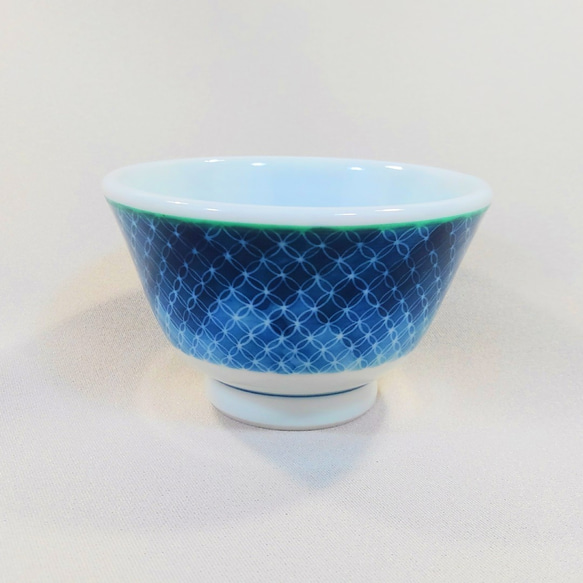 七宝紋　煎茶碗〈濃紺〉 2枚目の画像