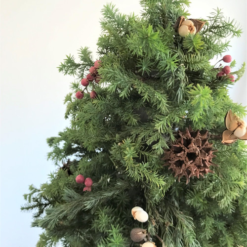 自然素材クリスマスツリー クリスマスツリー 木 ナチュラル ホワイト ツリー 高さ97cm