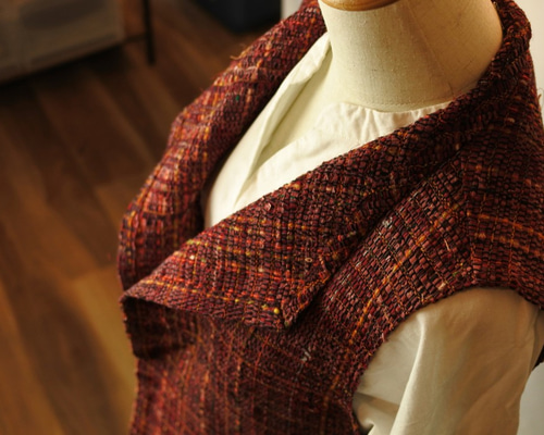 裂織りのベスト　アンティーク 裂き織りのベスト | iichi 日々の暮らしを心地よくする