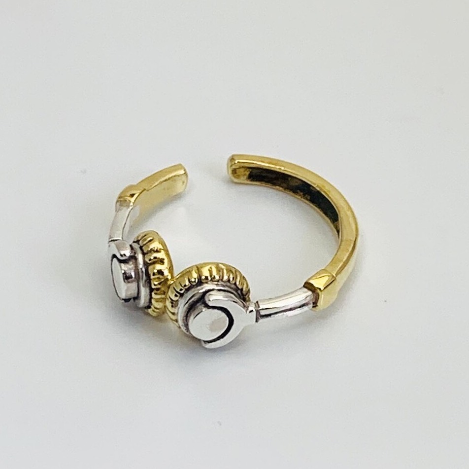【ワケありな逸品】　ヘッドホン型イヤーカフ　〜sv925 & brass〜