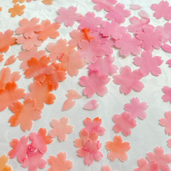 桜L・Mサイズ ほんのり透けるペーパーフレーク　クラフトパンチ　アルバム、色紙やラッピングに　D/423 5枚目の画像