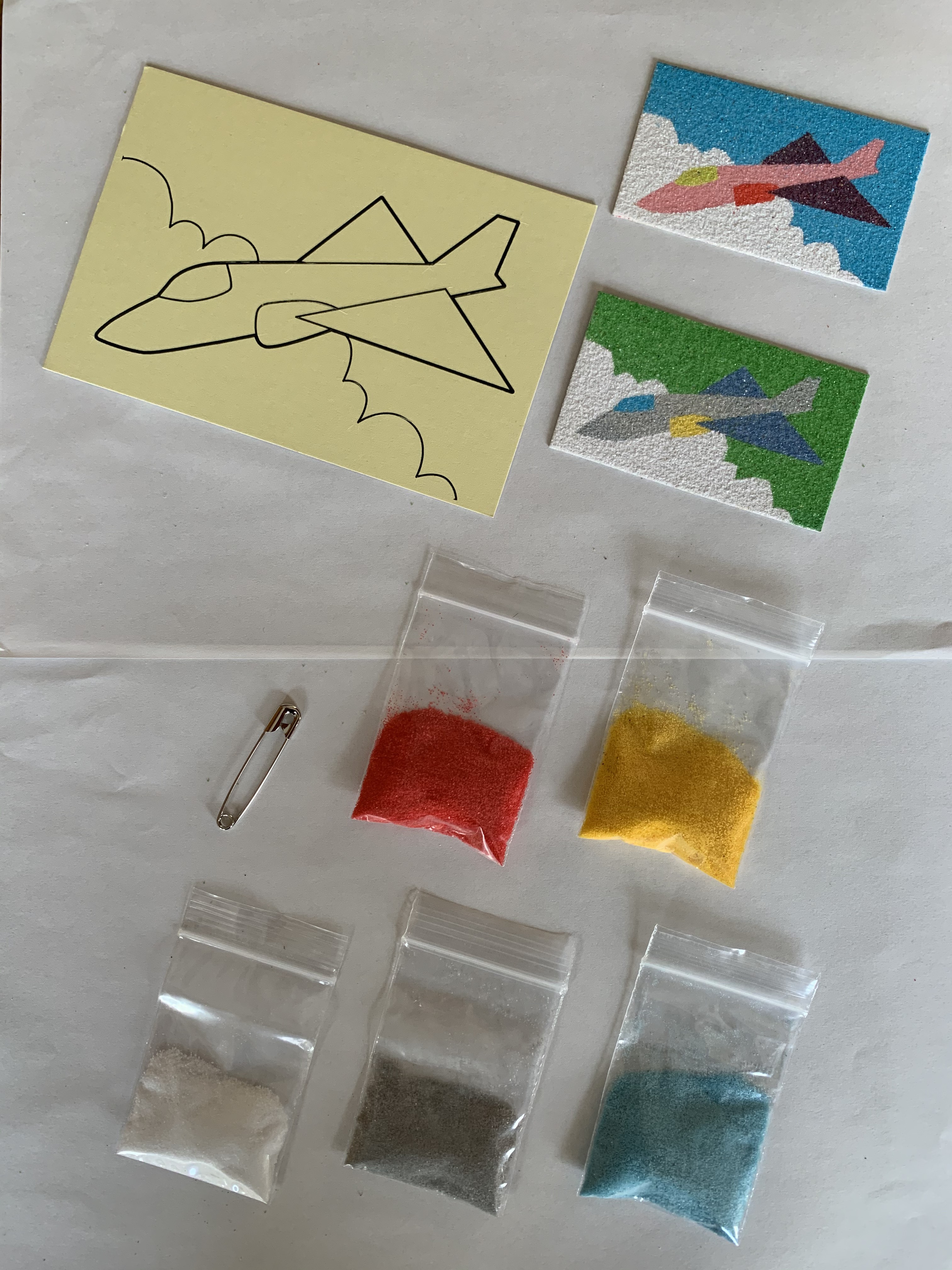 砂絵 砂絵セットA4 ミニジョウゴ付 | 教育用品/おもちゃ,教育教材用品